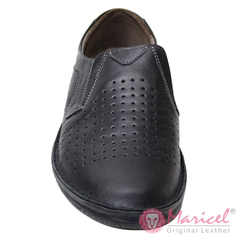 Pantofi barbatesti piele naturala neagra MAR-188