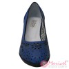 Pantofi dama din piele naturala albastra MAR-181