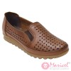 Pantofi dama casual din piele naturala maro MAR-185